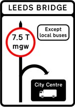 Sign - Leeds Bridge